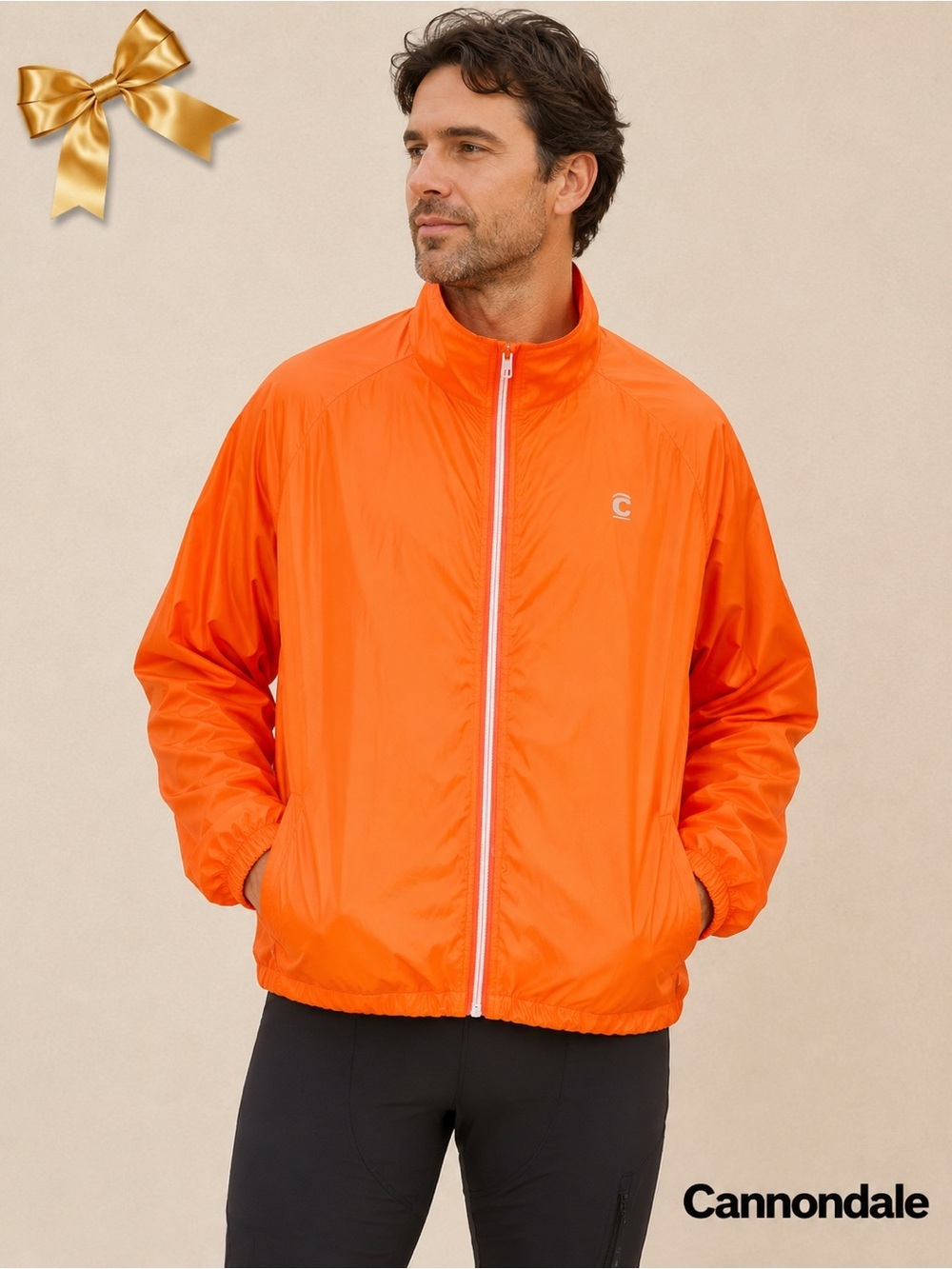 Cannondale Orange Cycling Jacket Large with Back Pocket